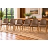 Margot Brown PU Leather Dining Chairs (Set of 6)
