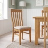 Dorset Oak Slatted Back Dining Chair with Fabric Seat Dorset Oak Slatted Back Dining Chair with Fabric Seat