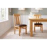 Dorset Oak Twin Slat Dining Chair with PU Leather Seat Dorset Oak Twin Slat Dining Chair with PU Leather Seat