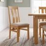 Dorset Oak Twin Slat Dining Chair with Fabric Seat Dorset Oak Twin Slat Dining Chair with Fabric Seat