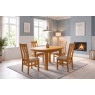 Dorset Oak D-End Butterfly Extending Dining Table Set 130-170cm + 6 Twin Slat Fabric Seat Chairs Dorset Oak D-End Butterfly Extending Dining Table Set 130-170cm + 6 Twin Slat Fabric Seat Chairs