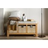 Normandy Chunky Country Oak Storage Bench with Cushion Normandy Chunky Country Oak Storage Bench with Cushion