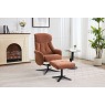 Lucia Fabric Swivel Recliner Chair & Footstool Lucia Fabric Swivel Recliner Chair & Footstool