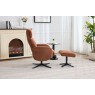 Lucia Fabric Swivel Recliner Chair & Footstool Lucia Fabric Swivel Recliner Chair & Footstool