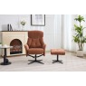 Lucia Fabric Swivel Recliner Chair & Footstool Lucia Fabric Swivel Recliner Chair & Footstool