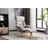 Marseille Swivel Recliner Chair & Stool