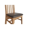 Kettle Interiors Oxford Oak Slat Back PU Chair