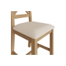 Kettle Interiors Light Rustic Oak Cross Back Dining Chair Fabric Seat
