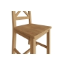 Kettle Interiors Light Rustic Oak Cross Back Dining Chair Wooden Seat