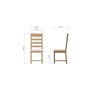 Kettle Interiors Light Rustic Oak Ladder Back Dining Chair Wooden Seat