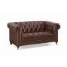 Hyde Line Buckley Leather Chesterfield 2 Seater Sofa