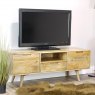 IFD Oak City - Aztec Solid Mango Wood Large TV Unit