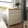 Kettle Interiors Oak City - Dorset Painted Truffle Grey 2 over 3 Chest Of Drawers