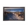 Path to Beach Print With Metallic Frame