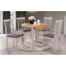 Alaska Painted Compact Round Drop Leaf Dining Table Set & 4 Chairs Alaska Painted Compact Round Drop Leaf Dining Table Set & 4 Chairs