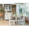 Baker Furniture Cranford Reclaimed Wood 120cm Round Dining Table & 4 Wooden Dining Chair