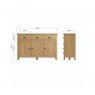 Oak City - Milan Oak 3 Door Sideboard Oak City - Milan Oak 3 Door Sideboard