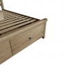 Kettle Interiors Smoked Oak Bed with Wooden Headboard and Drawers