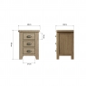 Kettle Interiors Smoked Oak Large Bedside Table