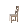 Kettle Interiors Smoked Oak Cross Back Dining Chair in Natural Check