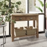 Smoked Oak Console Table