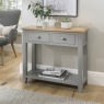 Chester Oak Painted Grey - 2 Console Table 85cm Wide| Moles Breath Grey Chester Oak Painted Grey - 2 Console Table 85cm Wide| Moles Breath Grey