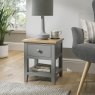 Chester Oak Painted Grey - Lamp Table 36x40cm| Moles Breath Grey Chester Oak Painted Grey - Lamp Table 36x40cm| Moles Breath Grey
