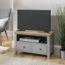 Chester Oak Painted Grey - Small TV Unit 80cm Wide| Moles Breath Grey Chester Oak Painted Grey - Small TV Unit 80cm Wide| Moles Breath Grey