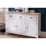 Chester Oak Painted White - Large 3 Door 3 Drawer Sideboard -130cm| F&B All White