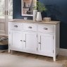 Chester Oak Painted White - Large 3 Door 3 Drawer Sideboard -130cm| F&B All White Chester Oak Painted White - Large 3 Door 3 Drawer Sideboard -130cm| F&B All White