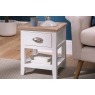 Chester Oak Painted White - Lamp Table 36x40cm| F&B All White