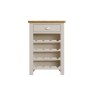 Oak City - Dorset Painted Truffle Grey Oak Wine Rack Cabinet