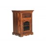 Heritage Oak City - Maharajah Indian Rosewood Bedside Cabinet - LEFT