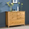 Heritage Oak City - Oregon 5 Drawer Wide Chest of Drawers