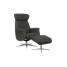 Global Furniture Alliance (G.F.A.) Panama Puma Swivel Recliner Chair and Footstool