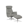 Global Furniture Alliance (G.F.A.) Panama Puma Swivel Recliner Chair and Footstool