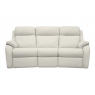 G Plan Upholstery G Plan Kingsbury Leather 3 Seater Curved Sofa