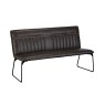 Cooper Low Leather Bench in Grey