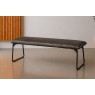 Cooper Leather Low Bench in Grey Cooper Leather Low Bench in Grey