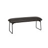 Cooper Leather Low Bench in Grey Cooper Leather Low Bench in Grey