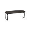 Baker Furniture Cooper Leather Low Bench in Grey