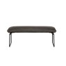 Cooper Leather Low Bench in Grey Cooper Leather Low Bench in Grey