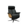 G Plan Upholstery G Plan Ergoform Oslo Leather Chair with Wood Side