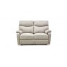 Monet 2 Seater Manual Recliner Sofa in Mink Fabric - STOCK