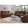 Premier Monet 3 Seater Manual Recliner Sofa in Butterscotch Leather - STOCK