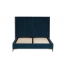 Baker Furniture Boxer Velvet Bed Frame in Blue Teal