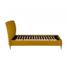 Baker Furniture Lotus Velvet Pleated Bed Frame in Yellow Turmeric