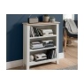 Chester Oak Painted White - Low Bookcase 70cm Wide| F&B All White Chester Oak Painted White - Low Bookcase 70cm Wide| F&B All White