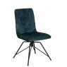 Lola Swivel Velvet Teal Blue Dining Chair (Pair) Lola Swivel Velvet Teal Blue Dining Chair (Pair)