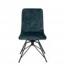 Lola Swivel Velvet Teal Blue Dining Chair (Pair) Lola Swivel Velvet Teal Blue Dining Chair (Pair)